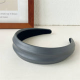Vintage Wine Red Leather Headband_Cwaha07613