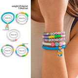 ALPHABET COLORFUL LOVE RABBIT BEADED BRACELET_CWAJE1482