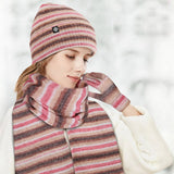 Winter Striped Gradient Scarf Three-Piece Set_Cwmm2869