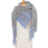 PLAID CIRCLE SCARF FALL WINTER WOVEN WRAP_CWASC0156
