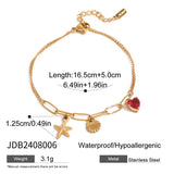 18K GOLD FISH STAR PEARL BRACELET IN STEEL_CWAJE4642