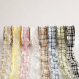 COLORFUL PUFF PLAID RIBBON FISHTAIL YARN RIBBON_CWMM5777