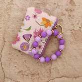 LEATHER CARD COIN PURSE WRISTLET KEYCHAIN BAG_CUAB00435