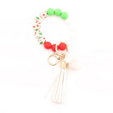 CHRISTMAS BEAD BRACELET CARD HOLDER KEYCHAIN_CWMM1331