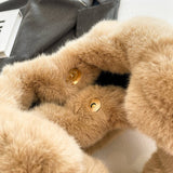 Winter Pleated Dumpling Bag One-Shoulder Plush Bag_Cwab3944