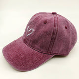 SPRING SUMMER WASH HEART BASEBALL CAP SUN HAT CWAH0012
