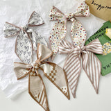 NEUTRAL LONG TWILLY SCARF HAIR TIE NECK RIBBON_CWASC0715