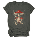 PLAYFUL RED MUSHROOM PRINT WOMENS BASE TEE_CWTTS1510