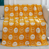 SMILEY FACE KNITTED JACQUARD THROW BLANKET_CWMM1474