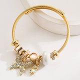 Trendy Beaded Bracelet With Butterfly Pendant_Cwmm8580