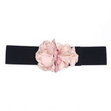 FLORAL WIDE ELASTIC WAIST BELT FOR SUMMER DRESS_CWMM6409