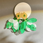 BOHO TASSEL FLOWER EARRINGS HANDMADE CHIC DESIGN_CWMM6283