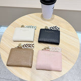 Minimal Crack Texture Pearl Bifold Wallet_Cwab06214