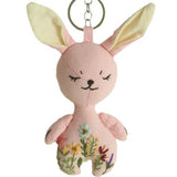 HAND EMBROIDERED CUTE PINK BUNNY PLUSH CHARM_CWMM6011