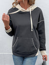 Cwohol1002_Long-Sleeved Hoodie With Hooded Pockets