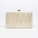 Irregular Shell Acrylic Crossbody Wedding Clutch_Cwab5924