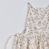 EXTENDED FLORAL PRINT LINEN APRONS WITH POCKETS_CWMM3304