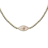 FASHIONABLE DEVILS EYE ZIRCON CLAVICLE NECKLACE_CWMM3764