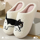 CUTE CARTOON KITTEN WINTER WARM COTTON SLIPPERS_CWMM3064
