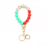HOLIDAY SILICONE BEAD KEYCHAIN BRACELET GIFT_CWMM7011