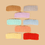 RECTANGULAR HAIR CLIP HANDMADE CROCHET YARN PIN_CWASC0836