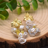 PREMIUM VINTAGE NATURAL FRESHWATER PEARL EARRINGS_CWAJE3769