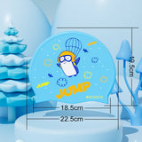 KIDS SILICONE SWIM CAP CUTE CARTOON COMFY FIT_CWMM6787