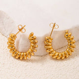 RETRO SIMPLE DESIGN STAINLESS STEEL EARRINGS_CWMM3600