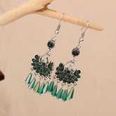 HIGH END ALL MATCH CRYSTAL TASSEL RETRO EARRINGS_CWAJE3996