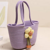 CASUAL FLOWER PORTABLE STRAW BAG_CWAB1870