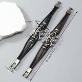 SIMPLE CREATIVE ALLOY SKULL LEATHER BRACELET_CWMM4469