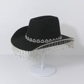 DIAMOND FRINGE WESTERN COWBOY HAT FOR PARTY_CWAH3648