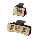 Western Animal Hair Claw Set Leather Shark Clips_Cwasc1619