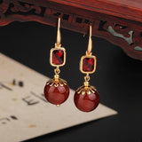 SIMPLE DESIGN NATURAL AGATE EARRINGS FOR WOMEN_CWAJE4005
