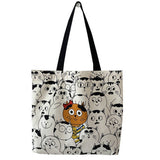 CANVAS TOTE BAGS WITH ADORABLE ANIMAL PRINT_CWAB2046