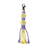 HANDMADE COTTON ROPE FLOWER WOVEN KEYCHAIN_CWMM1569