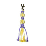 HANDMADE COTTON ROPE FLOWER WOVEN KEYCHAIN_CWMM1569