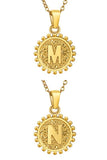 ROUND ALPHABET INITIAL PENDANT NECKLACE_CWAJE107