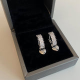 Valentines Day Zircon Heart Earrings For Women