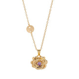 SPINNING DECEMBER FLOWER NECKLACE LUCKY BLOOM_CWMM6969