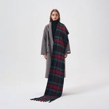 Red Plaid Scarf - Retro Warm Wrap For Couples_Cwasc2331