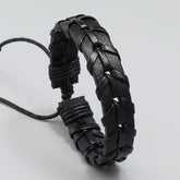 PERSONALIZED WOVEN VINTAGE LEATHER BRACELET_CWMM4463