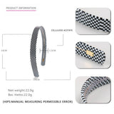 ACETATE CHECKERBOARD HEADBAND HAIRPIN_CWAHA4382