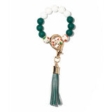 Wooden Bead Bracelet Keychain_Cwmm1313