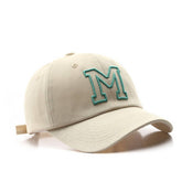 MESH M LETTER EMBROIDERED BASEBALL CAP UNISEX CWAH2837