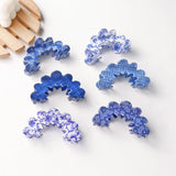 Cwaha1400_Simple Wave Hair Claw Clip Blue Set