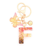 CREATIVE CRYSTAL LETTER KEYCHAIN WITH RESIN SEQUINS_CWAB5021