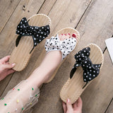 BOW DECORATED NON SLIP SLIPPERS FOR WOMENS_CWSHS0675