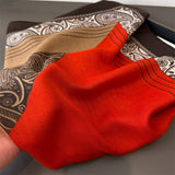 Vintage Herringbone Cotton Linen Small Scarf_Cwasc03428
