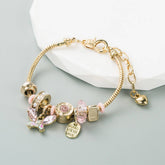 Trendy Diy Butterfly Crystal Alloy Bracelet_Cwmm8486